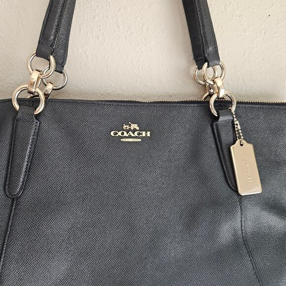 COACH Signature Ava Tote, Midnight Blue Large Caryall - Picture 4 of 15